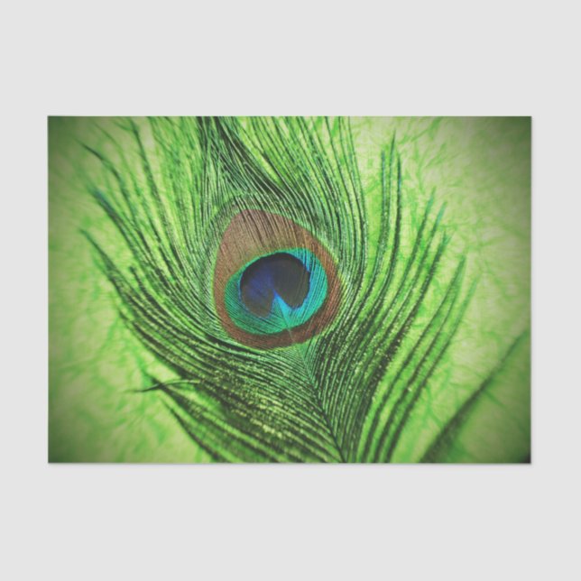 Pfau-Limones Grün Seidenpapier (Vorderseite)