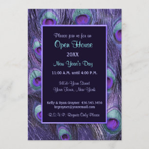 Pfau New Years Day - Einladen eines offenen Hauses Einladung