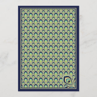 Pfau Nouveau Einladung (Marine)