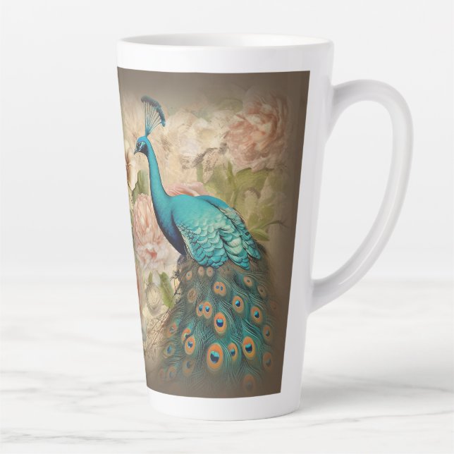 Pfau (passendes Journal erhältlich) Milchtasse (Rechts)