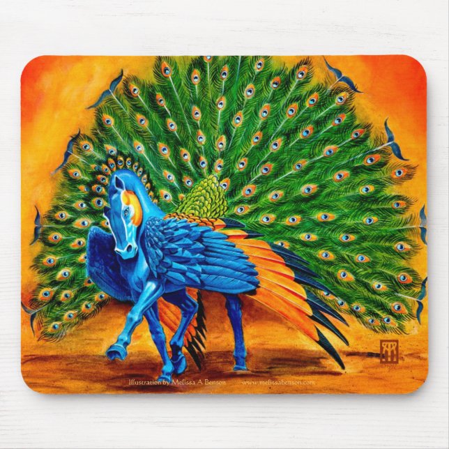 Pfau Pegasus Mousepad (Vorne)