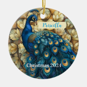 Pfau Personalisierter Weihnachtsschmuck