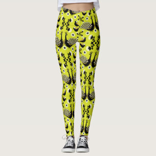 Pfau Pfauenvogel Vogel Volkskunst Leggings