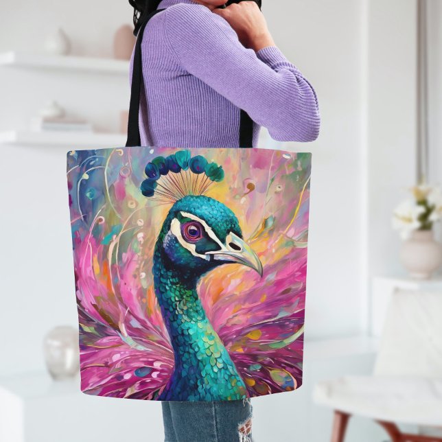 Pfau Pfimsischer Moderne Impressionistische Kunst (Von Creator hochgeladen)