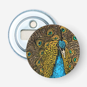 Pfau-Pracht-Illustration Flaschenöffner