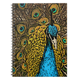 Pfau-Pracht-Illustration Notizblock