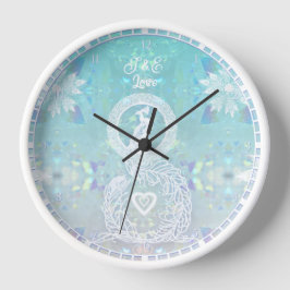 Pfau romantische Hochzeit mit Personalisiertem Her Uhr