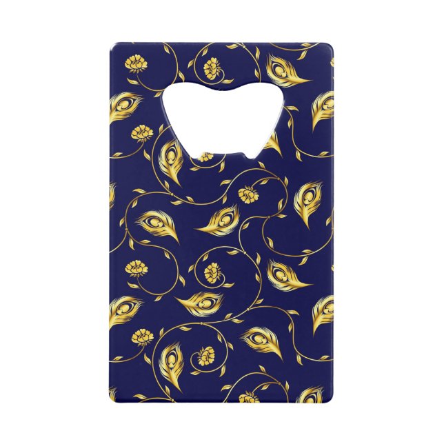 Pfau-Sari-Muster Geldbeutel Flaschenöffner (Vorderseite)