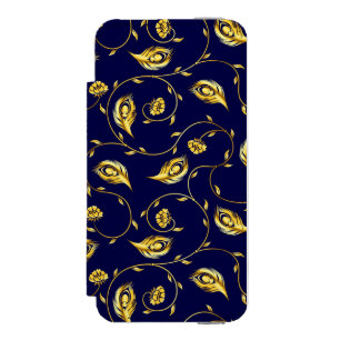 Pfau-Sari-Muster Incipio Watson™ iPhone 5 Geldbörsen Hülle