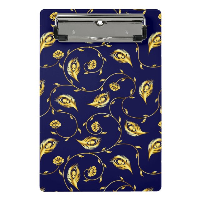 Pfau-Sari-Muster Mini Klemmbrett (Vorderseite)