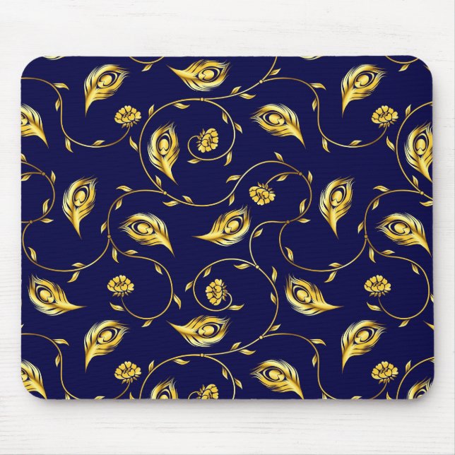 Pfau-Sari-Muster Mousepad (Vorne)