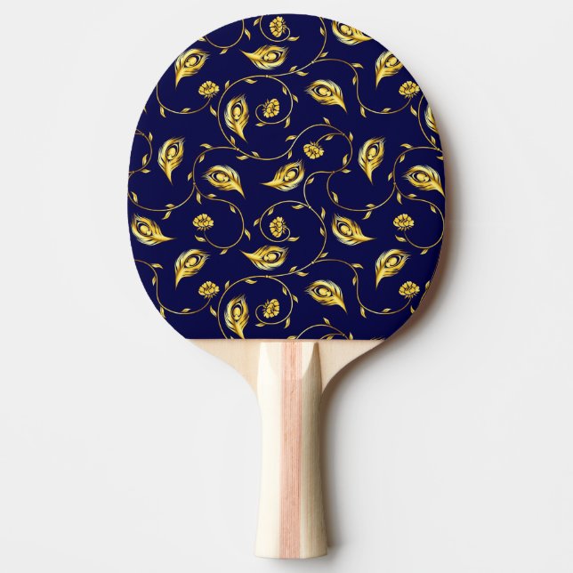 Pfau-Sari-Muster Tischtennis Schläger (Vorderseite)