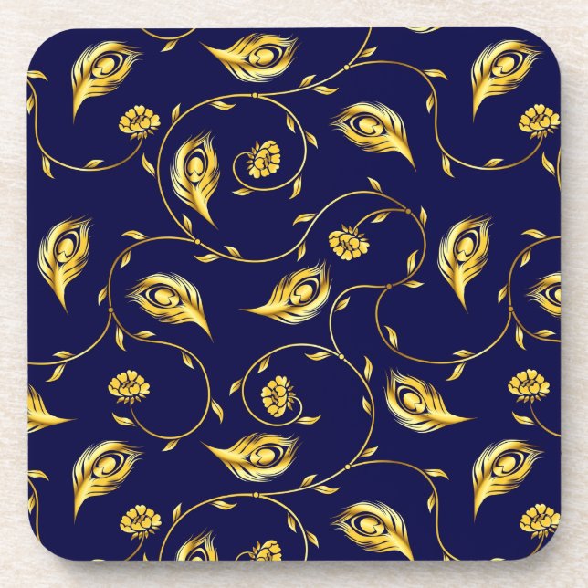 Pfau-Sari-Muster Untersetzer (Vorderseite)