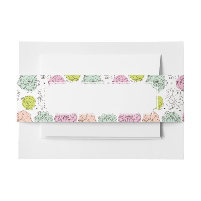 Pfau scherzt die Vintage Tapete Einladungsbanderole (Vorderseite Beispiel)