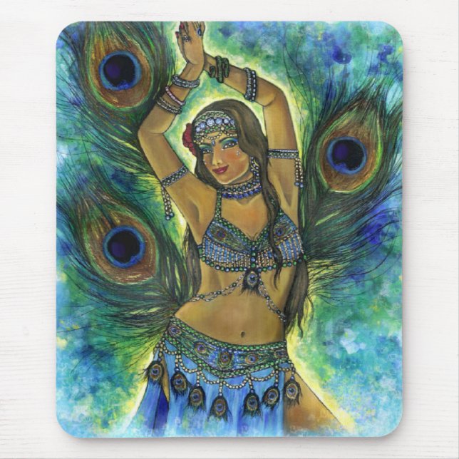 Pfau-Tänzer Mousepad (Vorne)