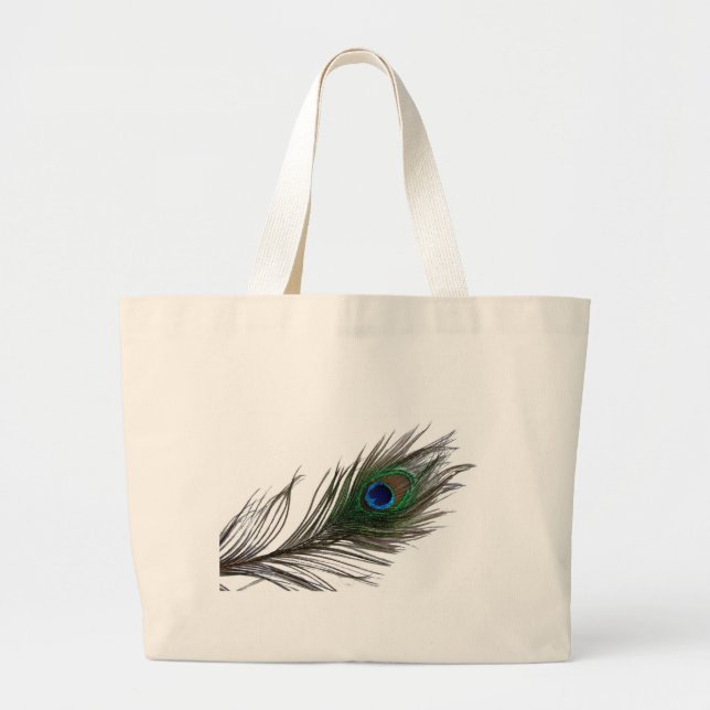 Pfau-Tasche Jumbo Stoffbeutel (Vorne)