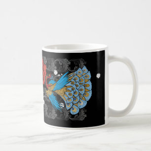 Pfau Tasse schwarz
