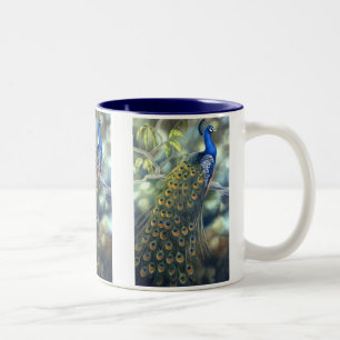 Pfau-Tasse Zweifarbige Tasse