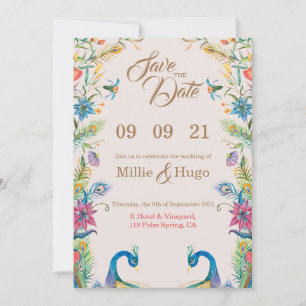 Pfau-Themen-Hochzeitseinladung Einladung