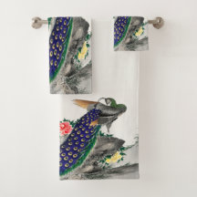 Pfau und Blume Vintage Kunst in Japan