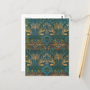 Pfau und Drache, 1878 von William Morris Postkarte