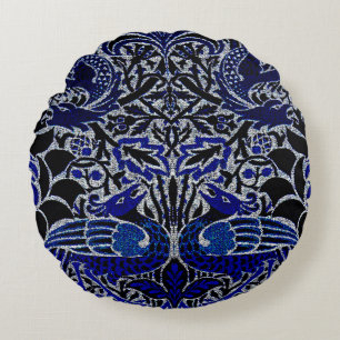 Pfau-und Drache-Kissen Rundes Kissen