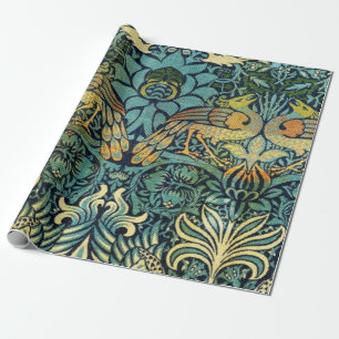 Pfau und Drache William Morris Geschenkpapier