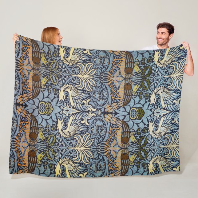 Pfau und Dragon, William Morris Fleecedecke (Beispiel)
