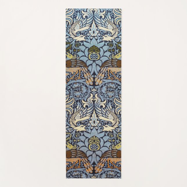 Pfau und Dragon, William Morris Yogamatte (Vorderseite)