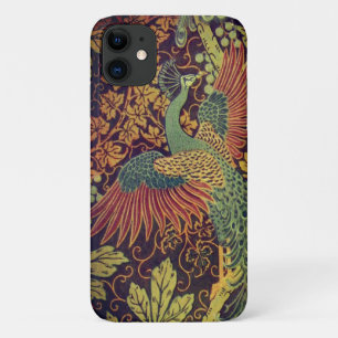Pfau- und Eichenblatt-Blumen-Jacquard im viktorian Case-Mate iPhone Hülle