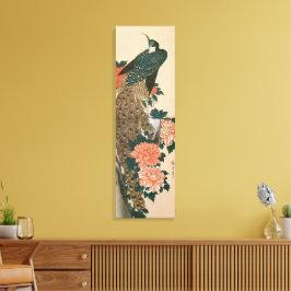 Pfau und Pfaue von Hiroshige, japanische Kunst Leinwanddruck