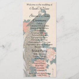 Pfau und Pfaue von Hiroshige Wedding Programm