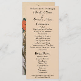 Pfau und Pfaue von Hiroshige Wedding Programm