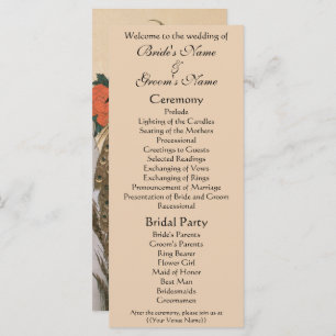 Pfau und Pfaue von Hiroshige Wedding Programm