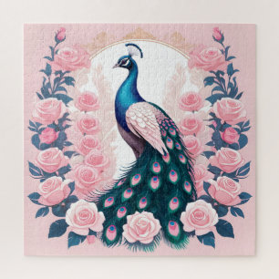 Pfau und Rosen Puzzle