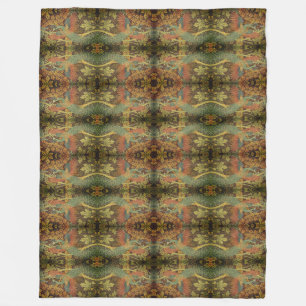 Pfau und Viktorianischer Kakhahn Fleecedecke