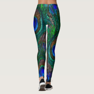 Pfau versieht Dekor an mit Federn Leggings