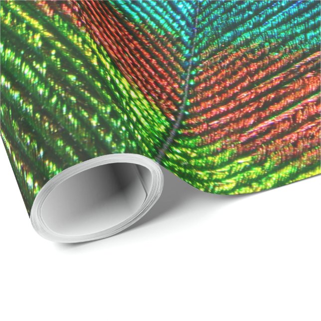 Pfau versieht Packpapier der Wahl-6A-6B mit Federn (Rolleneckpunkt)