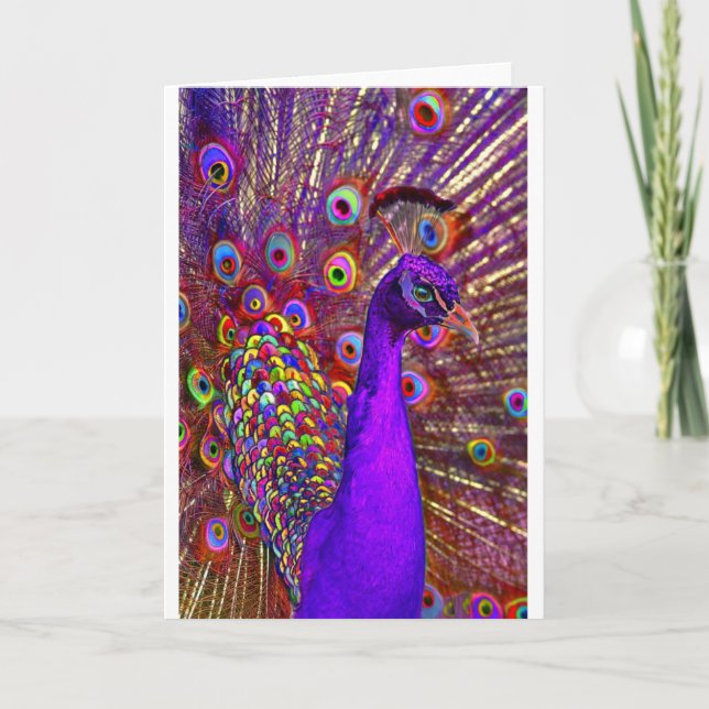 Pfau von Million Farben Karte (Vorderseite)