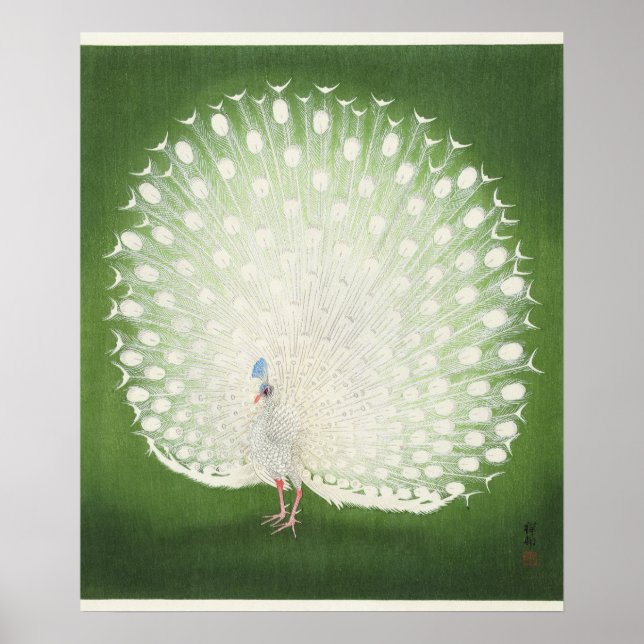 Pfau von Ohara Koson (1925-1936) Poster (Vorne)