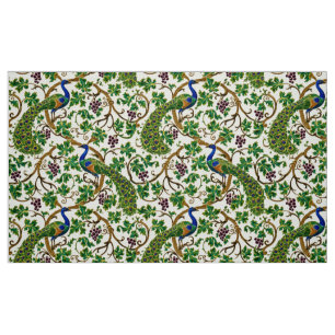 Pfau-Weinrebe Art Nouveau aus der viktorianischen  Stoff