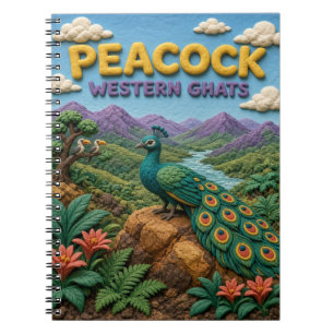 Pfau Western Ghats Modern KlayKoo Notizblock