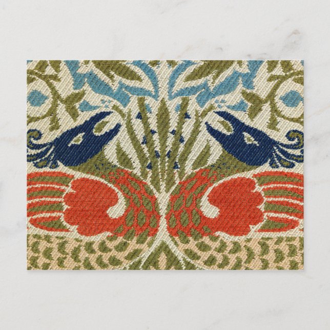 Pfau, William Morris Postkarte (Vorderseite)