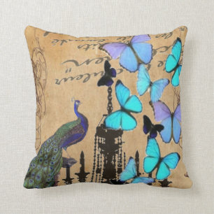 Pfaublauschmetterling des Leuchters moderner Kissen