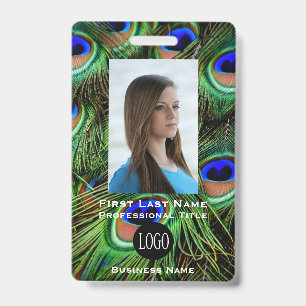 Pfaue Mitarbeitername Tags ID-Abzeichen Tag Abzeic Ausweis