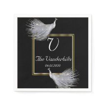 Pfauen Eleganace in Black Gold und White Wedding