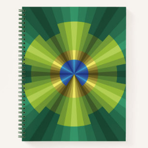 Pfauen-Illusions-Spiralblock Notizbuch