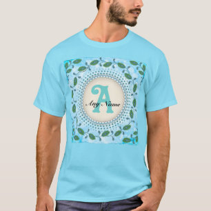 Pfauen-Monogramm T-Shirt