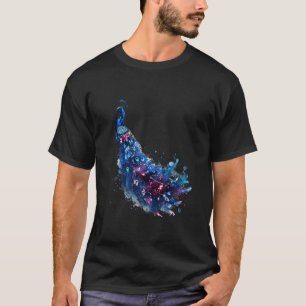 Pfauen-Vogel-Liebhaber-Kunstwerk Tier Buntes Gefie T-Shirt