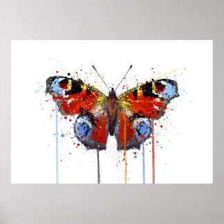 Pfauenauge Schmetterling Poster